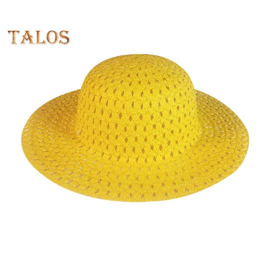 Easter Bonnet Straw Hat for Kids DIY Easter Straw Woven Hat Spring Party Summer Beach Accessory for Easter Party Fancy Dress Supplies