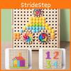 Wooden Learning Early Puzzle Toys Gear Geometric Parts Development Children