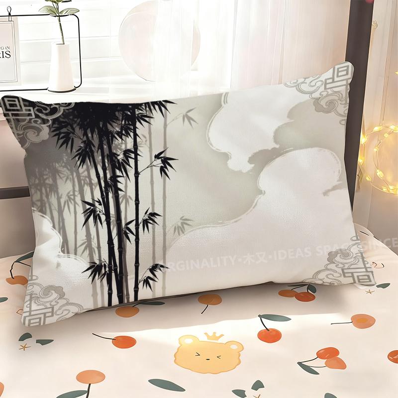 Bamboo Pattern Rectangle Pillowcase Suitable For Sofa Bedroom Car Pillow Cover Cushion Rectangular Back Cushion