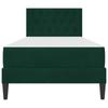 Bed Frame with Mattress Dark Green 80 x 200 cm Velvet