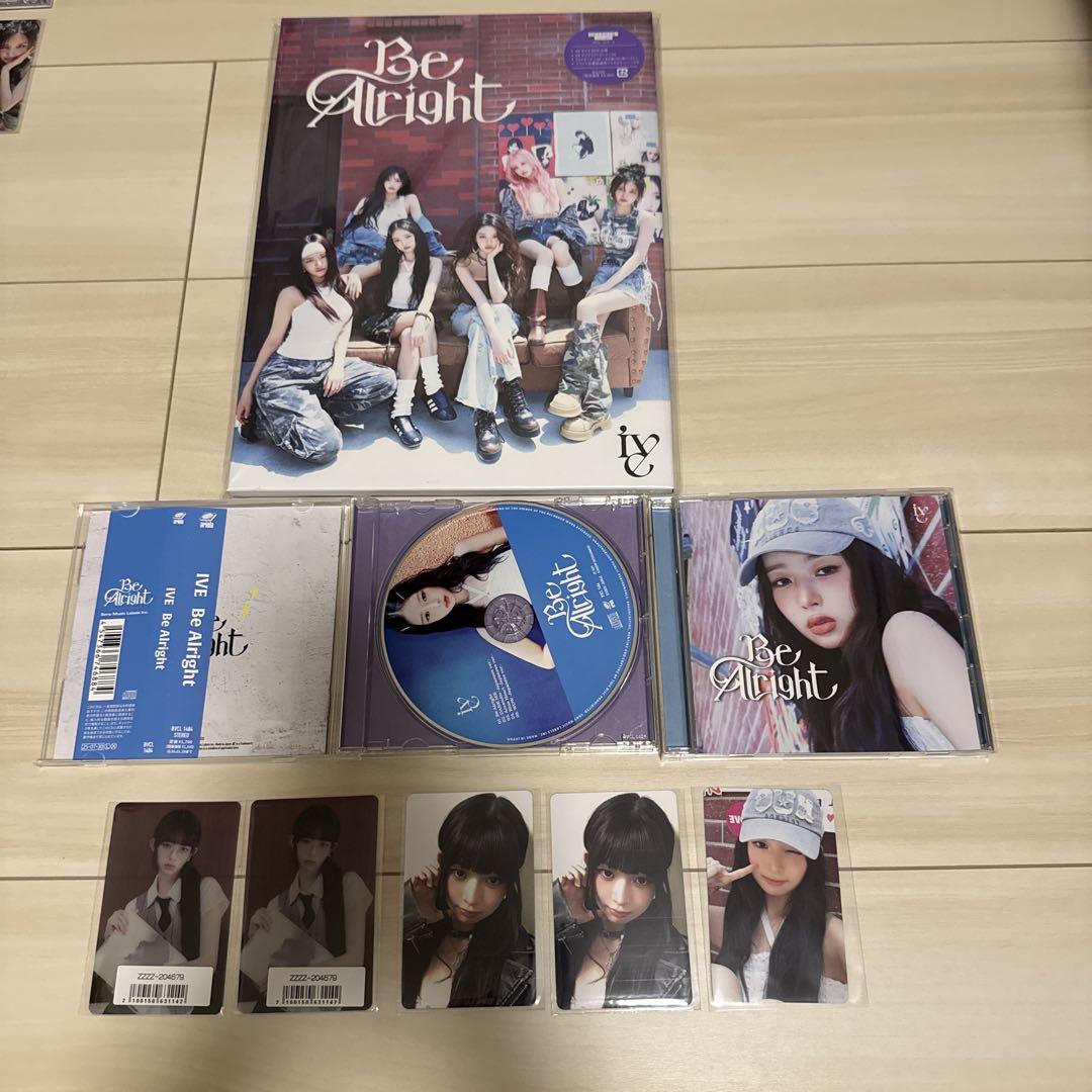 

[USED] IVE Be Alright First Press Limited Edition Regular Edition Rei Trading Card Opened