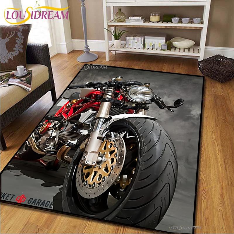 Route66 Motorcycle Carpet for Living Room Bedroom Rugs Kitchen Kids Door Unslip Floor Mats Birthday gift photography props Rug