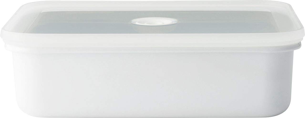 

Fuji Enamel Storage Container Shallow Square Container Veed LL VD-LL.W білий