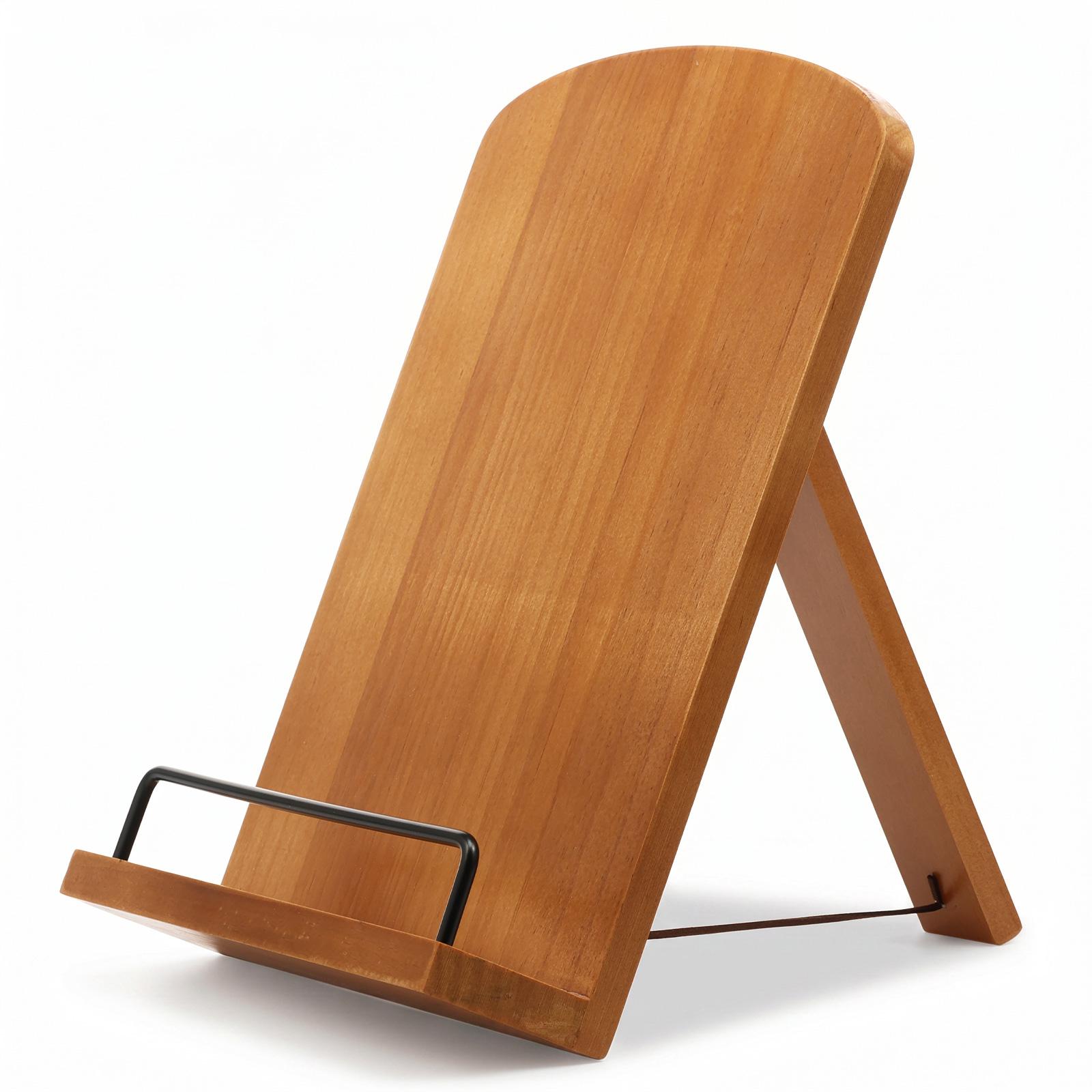 Wooden Adjustable Cookbook Holder Stand for Kitchen Counter Recipe Book Holder Picture Frame Holder Decorative Display Stand