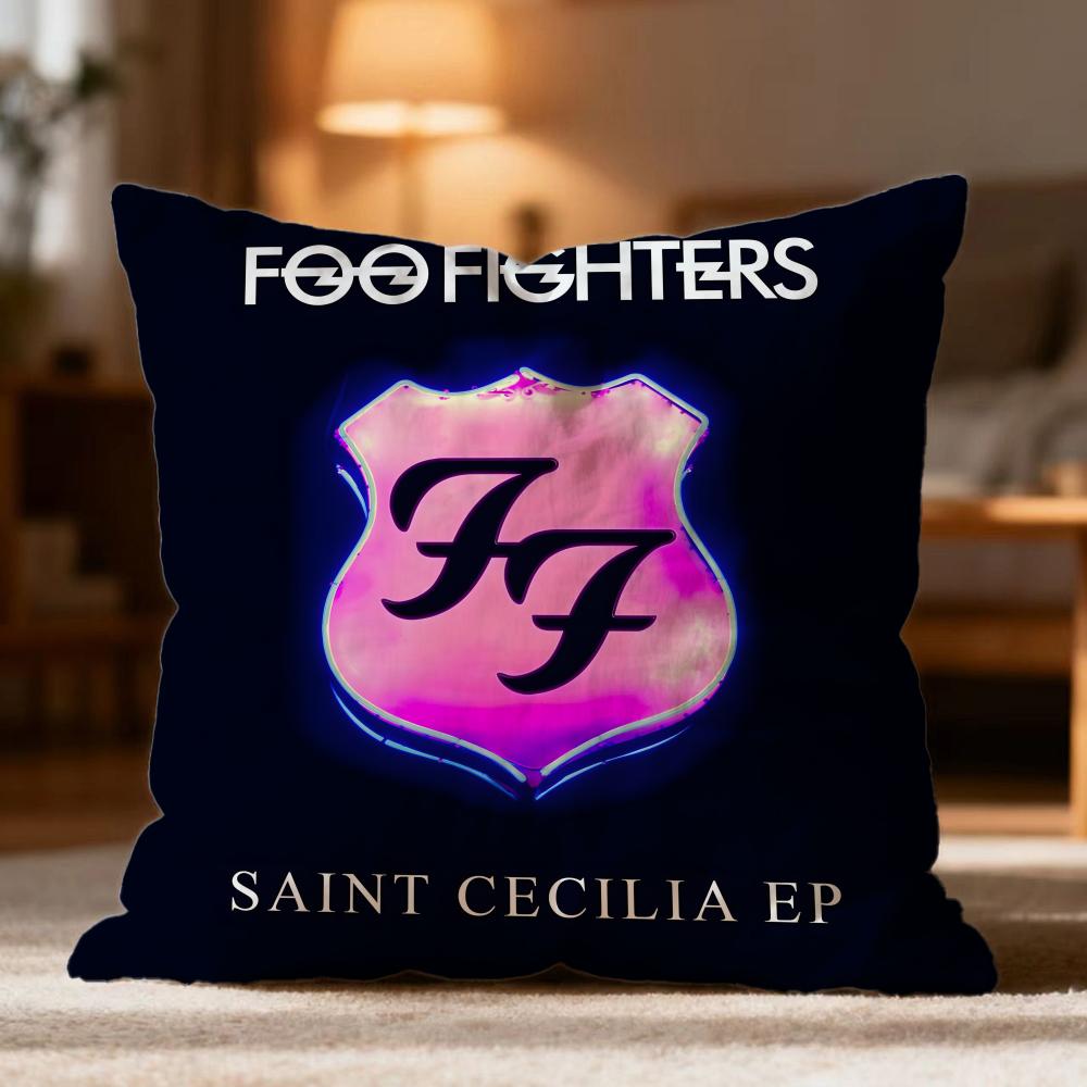 Hot FFoo Fighterses Cushion Cover Soft Washable Pillow Case Multi-Scene for Couch Bed Travel Office Use