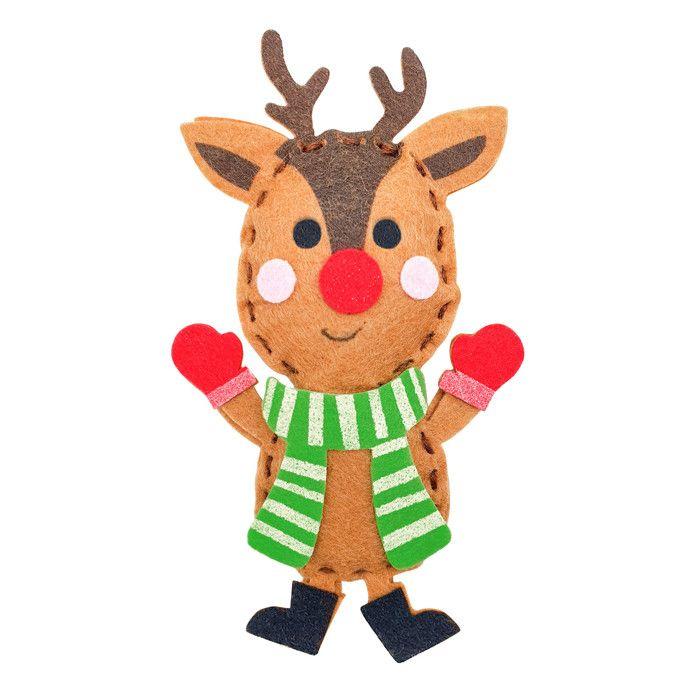 Renne en feutrine à assembler 21 x 12 cm