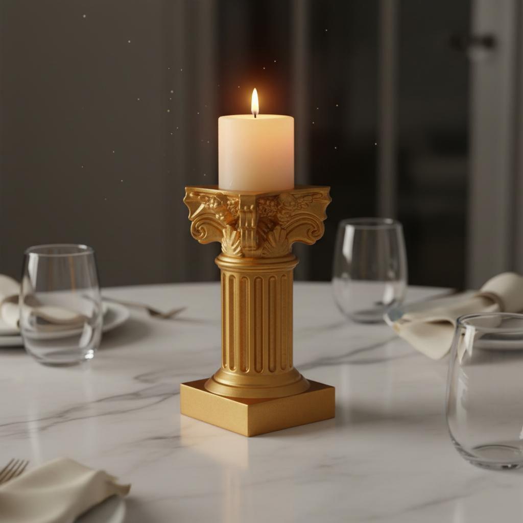 Römische Säule Kerzenhalter Nordisches Design Römische Säule Kerzenständer Griechische Säule Kerzenhalter Foto Requisite Griechische Säule Kerzenständer