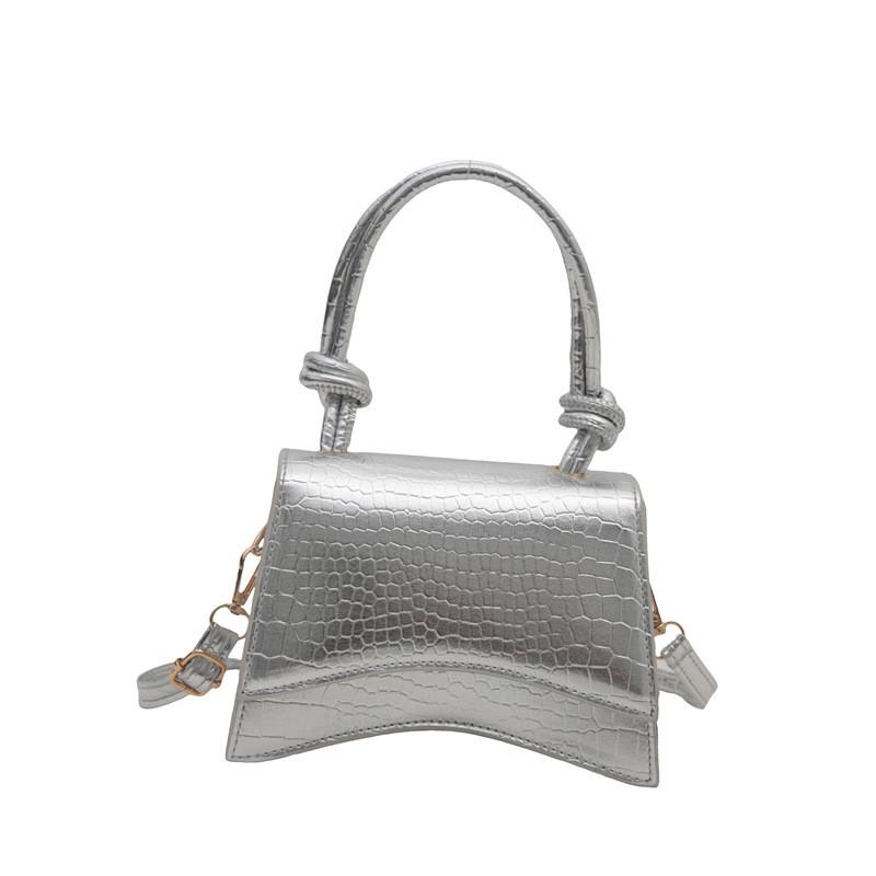 Stylish Korean Version Mini Square Bag For Women With Chic Crocodile Texture Design
