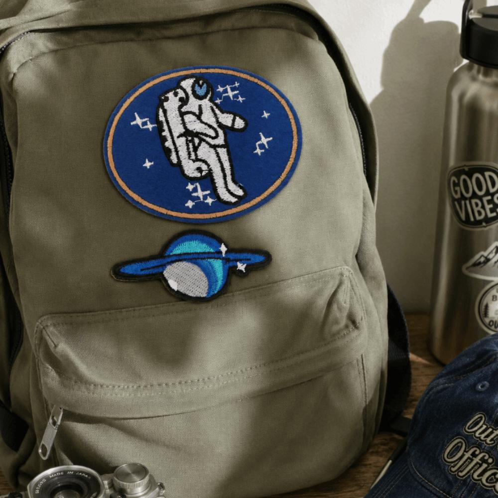 6pcs Iron-On Embroidery Patches Cartoon Astronaut Pattern Sewing Patches Accessories For Backpacks