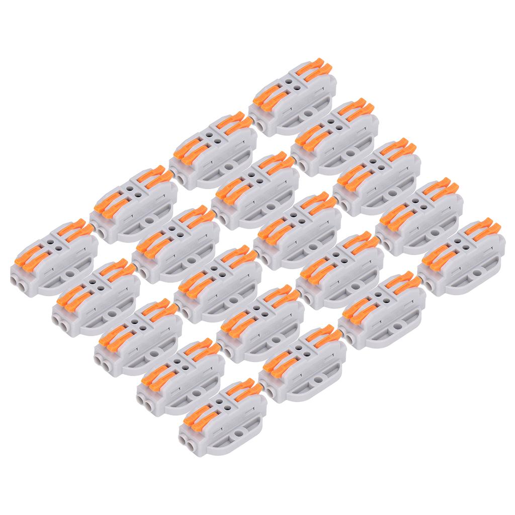 20-teilige Hebelmutter-Drahtverbinder, schnelle, kompakte Splice-Leiter, Push-in-Terminalblock 223-2P