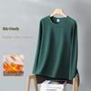 Men's Double-Sided Velvet Crew Neck Long Sleeve Warm Undershirt