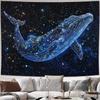 2D Aesthetic Galaxy Whale Tapestry Cosmic Constellation Wall Decor Cloth for Home & Bedroom
