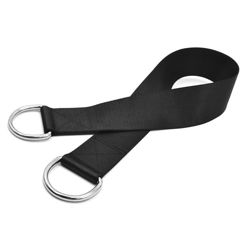 

150lbs Bearings Load Hanging T-bar Strap Dumbbell Barbell Rope Handles Strap Tree Swing Strap Hook Rings Connecting Belt 1