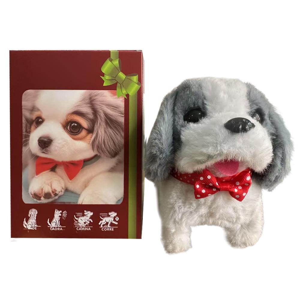 Realistic Plush Simulation Smart Dog Called Walking Plush Toy Can Walking And Call Electric Plush Robot Pet Dog Toddler