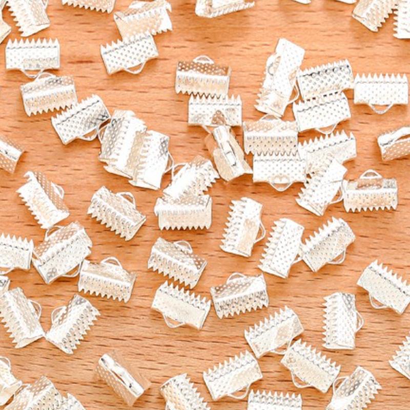 Crimp Beads Cove Clasps Cord End Caps String Ribbon Leather Clip Foldover Connectors Accessories for DIY Jewelry Findings