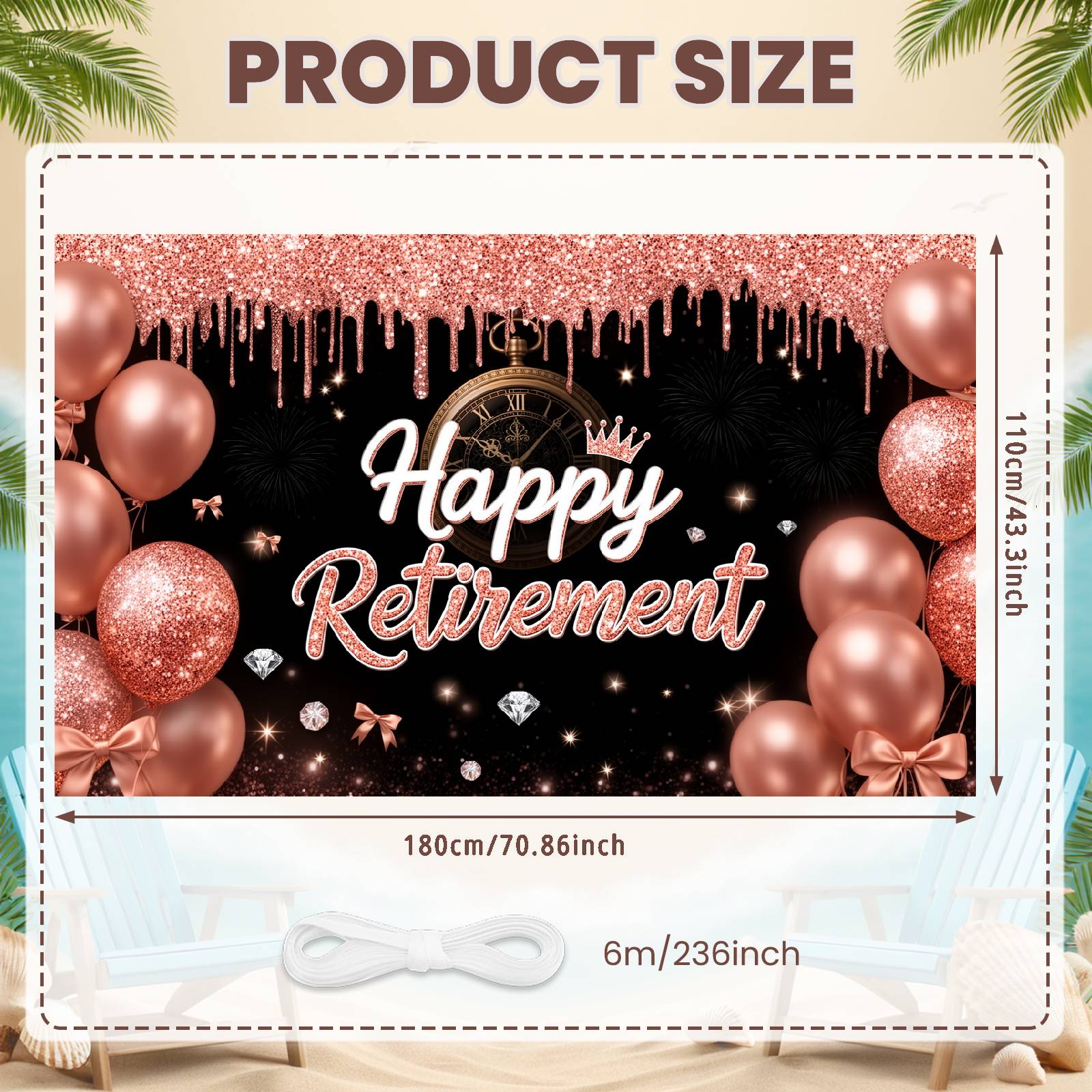 Retirement Background Black Background Happy Retirement Banner Celebration Display Glitter Texture Celebration Banner