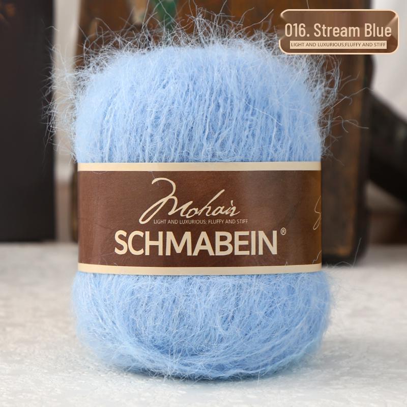 Garnset aus langhaarigem Alpaka-Mohair zum Handstricken von Puppen, Schals und Mützen