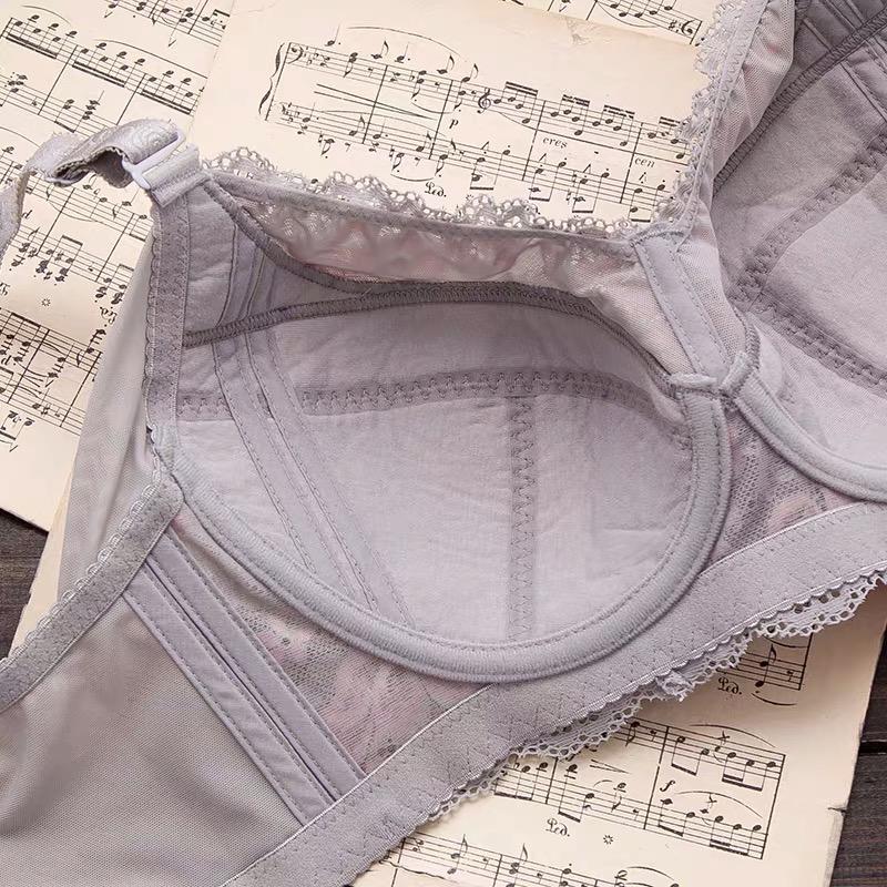 Women's Full coverage Underwired Lightly Lined lace bra Plus Size Minimizer bra 34 36 38 40 42 44 46 48 B C D E