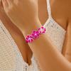Bracciale Floreale Hawaiano Boho per Donna Corda Intrecciata con Perline Braccialetto Vacanza Estiva in Spiaggia Feste Gioielli Migliori Regali per Amici