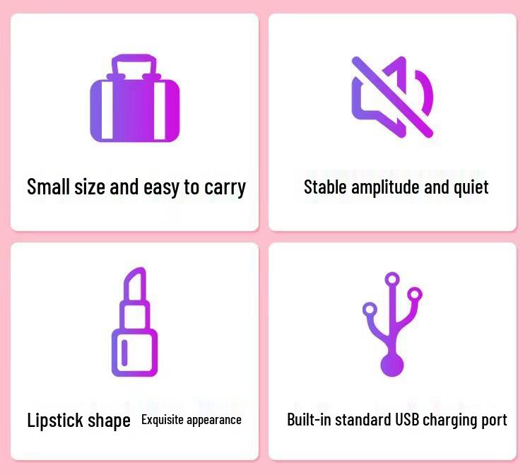 Women's Mini Lipstick Vibrator - Small AV Stick with Magnetic Attraction for Personal Pleasure