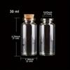 50pcs 30ml Mini Glass Bottles with Wooden Screws Clear Small Bottles for Wishes Tracts Potion Jars Sand Art Decorations Wedding
