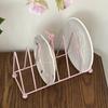 Retro Kitchen Dish Organizer Decorative Layered Metal Dish Rack Bookshelf Rust-Resistant Plate Storage Rack Household