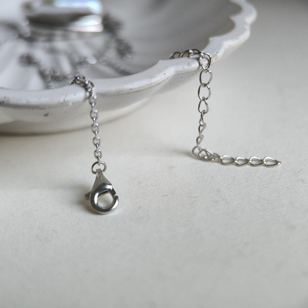 Silver Necklace with Natural Baroque Pearls, Item Weight 14.26 G (2185314)