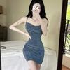 French Temperament Pure Desire Style Sexy Suspender Dress Women's Summer Design Sense Straps Backless Thin Hip Skirt