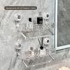 Punch-Free Bathroom Shower Storage Rack - Suction Cup Wall-Mounted Organizer