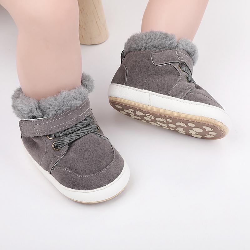 Infant Baby Kids Flat Non-slip Warm Sneaker First Walking Shoes