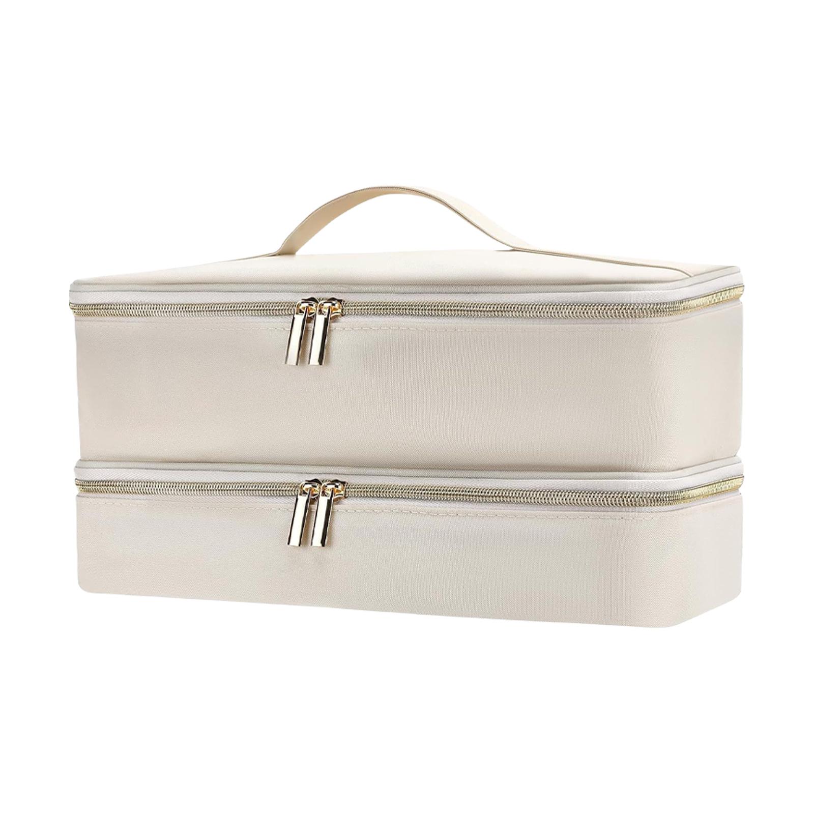 

Полиэстеровый чехол для фена с отдельным карманом для шнура питания, пылезащитная сумка для фена для часто путешествующих бежевый