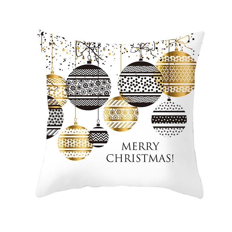 Merry Christmas Cute Elk Snowflake Print Pattern Cushion Cover Home Living Room Decor Throw Pillow Pillow Cover 45x45cm