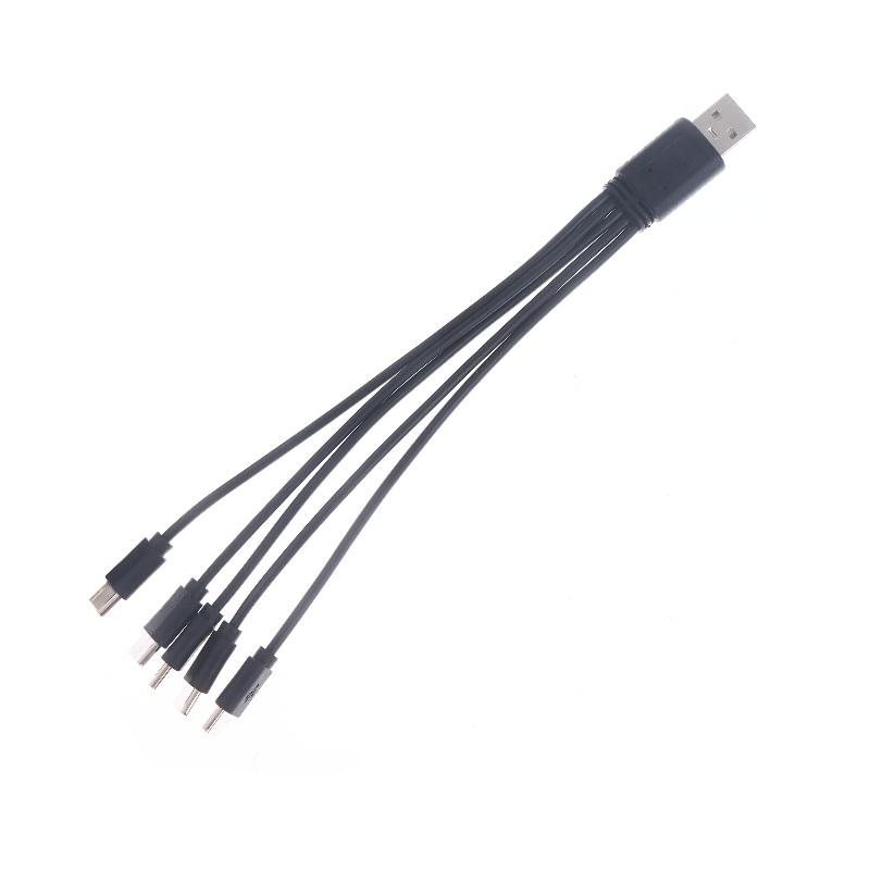 

1/2 шт. 20 см Кабель-адаптер розгалужувач USB на Type-C 2/3/4/5-портовий Кабель-розгалужувач USB C Кабель для багаторазової зарядки USB на Type C 1 to 5 1PCS