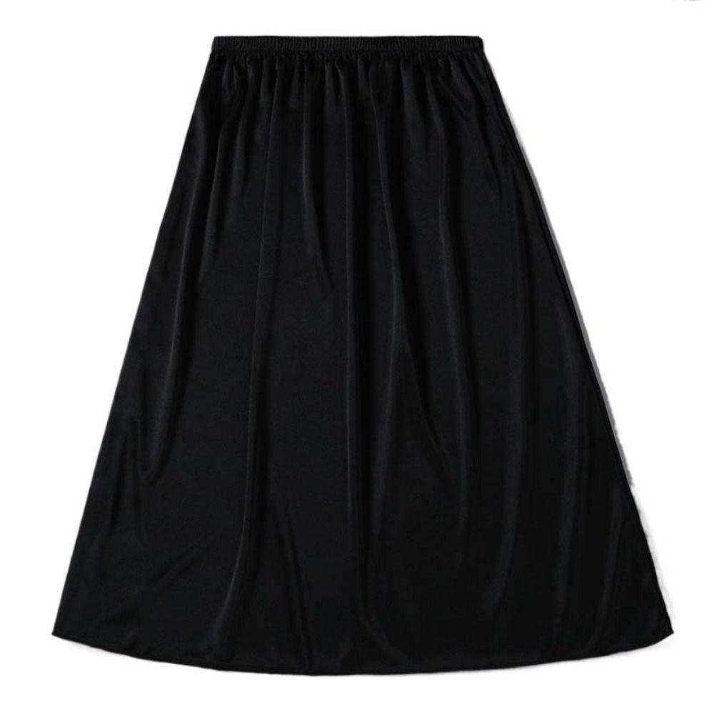 Satin Silk Safety Skirt Petticoat Thin Half Slips Dress Fashion Dress Underskirt Slips Girls
