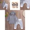 Toddler Kids Baby Boys Cozy Hooded Shirt Tops And Comfortable Pants Twopiece Outfits