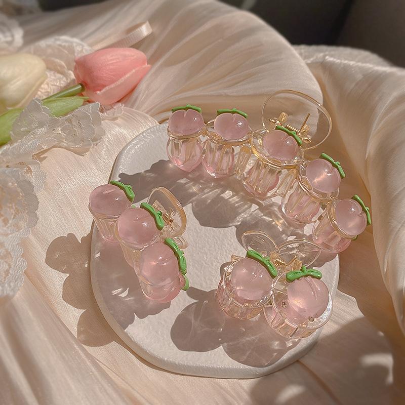 Pinza para el pelo nueva rosa melocotón vintage linda lazo tiburón pinzas para el pelo oso corazón pinza para el pelo para mujeres fiesta accesorios para la cabeza