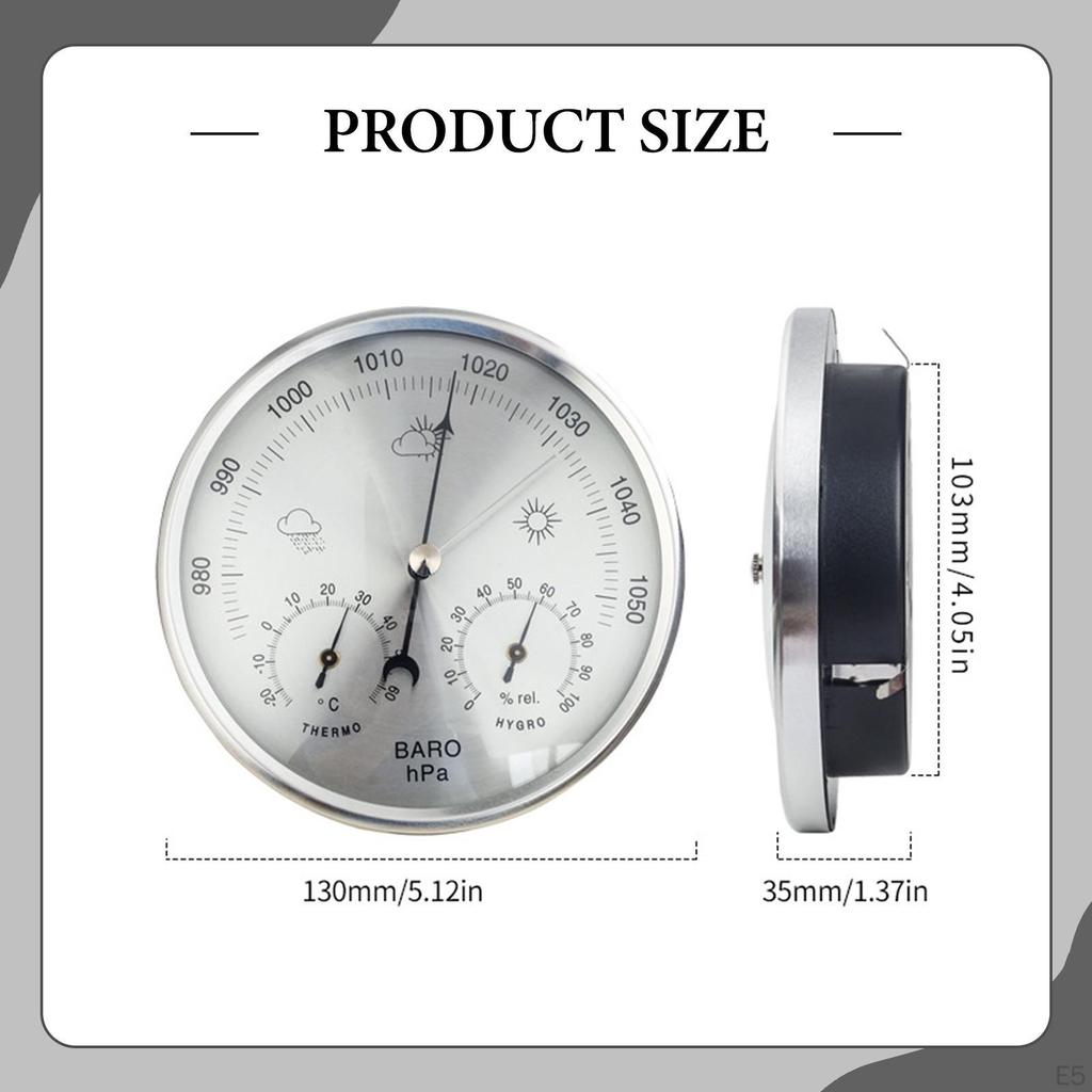-Hygrometer, Kompakt und tragbar, mit Thermometer Allwetter .