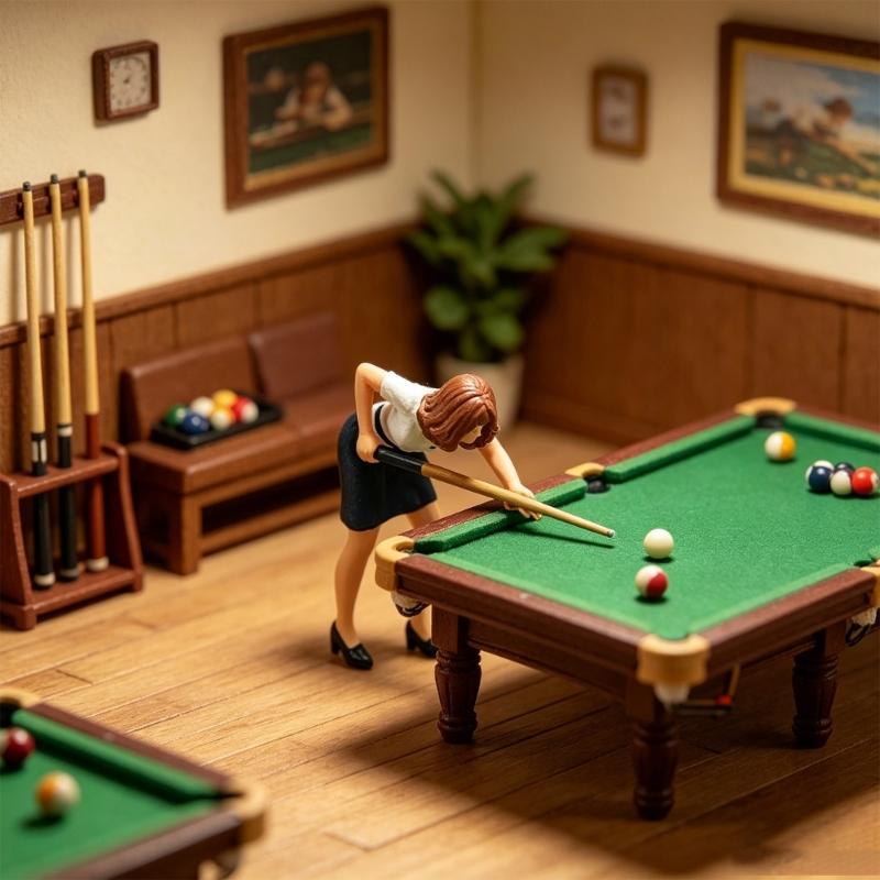 Miniature Billiard People Resin Figurine Sculpture Dioramas Model Great For Collectibles And Tabletop Display Decoration