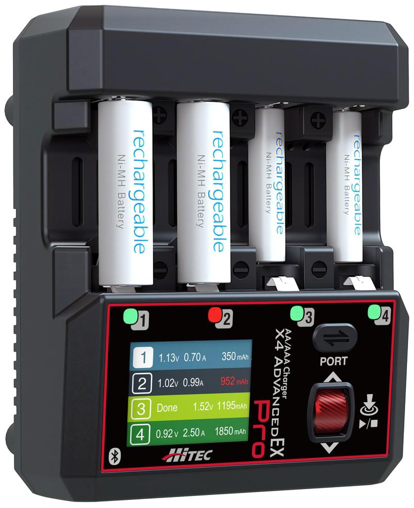 Charger X4 Advance EX PRO 44360 Charger for and AAA Fast and High PD Easy Official Japanese Product Hi-Tec AA/AAA AA, AAA, Batteries, Charging,