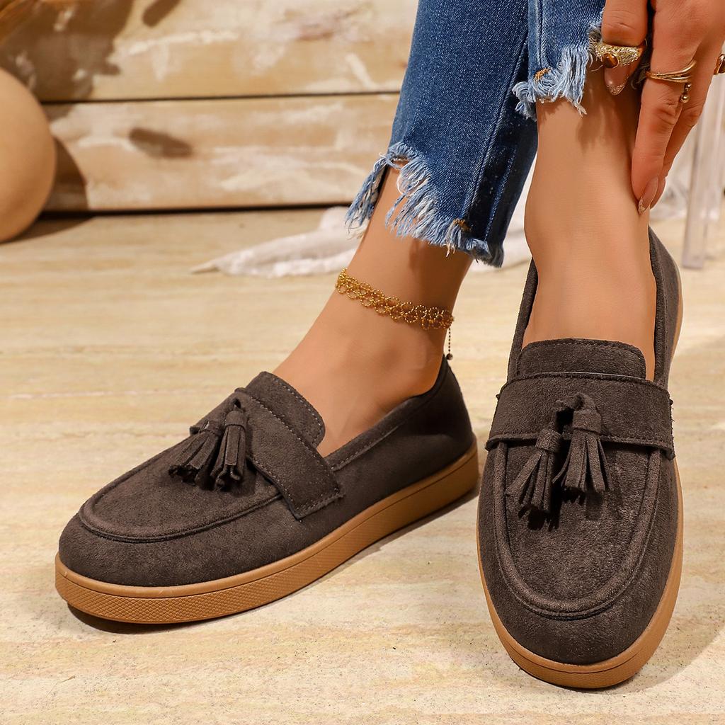 Women Plus‑Size Round‑Toe Flat Loafers Casual Daily Shoes
