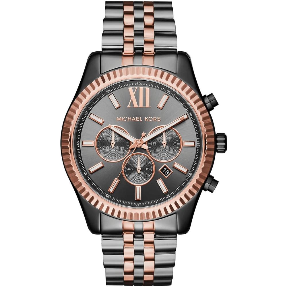 Michael Kors MK8561 Lexington Chronograph Grau Zifferblatt Herrenuhr 44mm grau