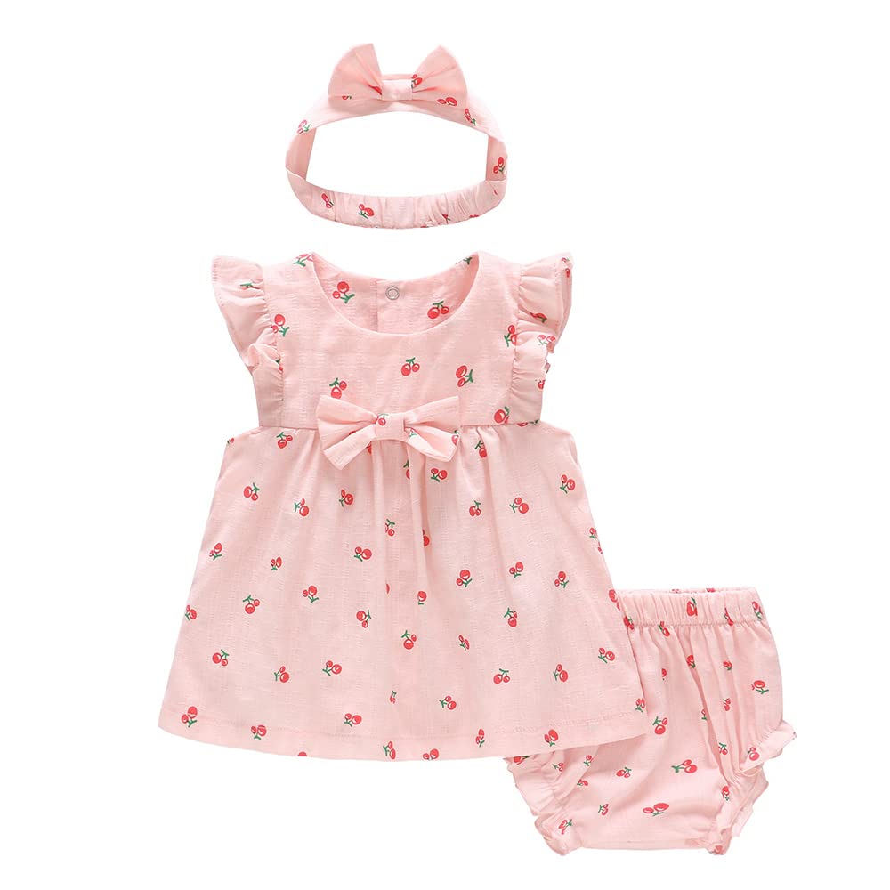 

Baby One Hair 3 Piece Short Ruffle All Over Months [Reegoo Peter] Одежда, Часть, Платье, Брюки, Аксессуары, Комплект, Девочки, Рукава, Лето, Хлопок, розовый