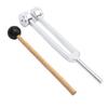128Hz Tuning Fork Aluminum Alloy Tuning Fork Set with Hammer Cleaning Cloth Storage Bag for Meditation