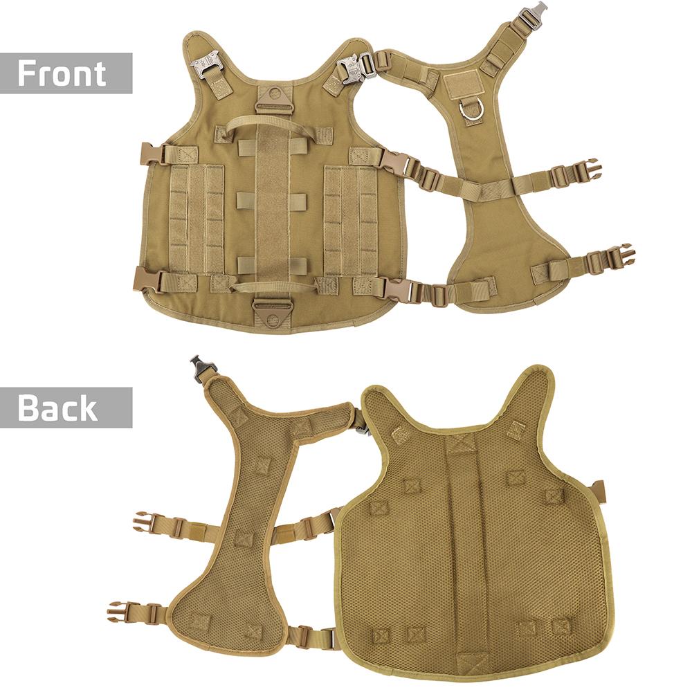 Durable Tactical Military Dog Harness Strong Nylon Pet Vest Working Dog Training Harness With 2 Bag 3 Flag For Small Large Dogs