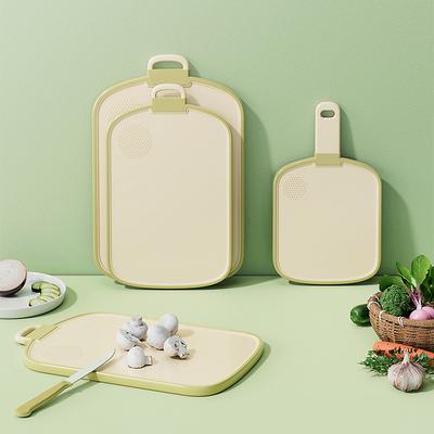 Tabla de cortar de doble cara, Antimoho y Antibacteriana, Tabla de cortar de cocina para verduras y frutas, Tabla de cortar de plástico para alimentos complementarios