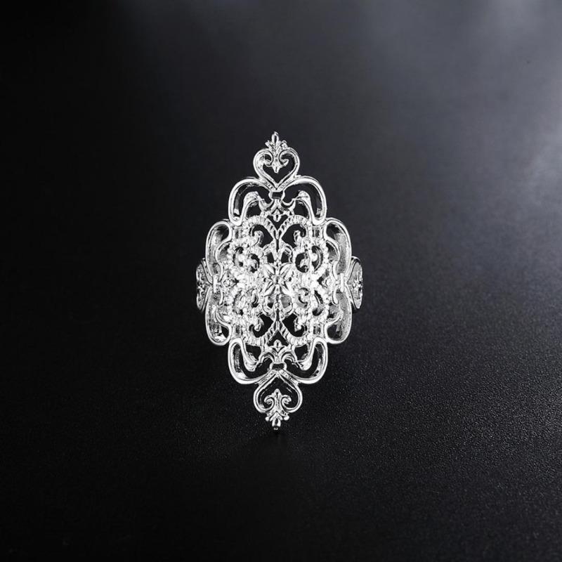 Vintage hohle Blume Fingerring Frauen Hochzeit Cocktail Party Schmuck Geschenk
