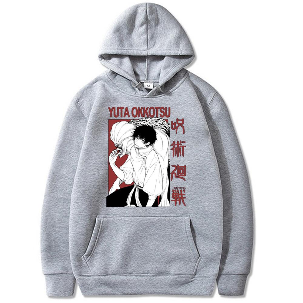 Yuta Okkotsu Japanese Anime Hoodie Sweatshirt Fashion Sweatshirt Hip Hop Casual Unisex Autumn Winter Fleece Topsstreetwear