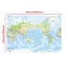 World Map-Geographical Map with Cities,Indoor/Outdoor,Backdrop,Wall Art Poster ,Learning Teaching Supplies,Travel Supplies