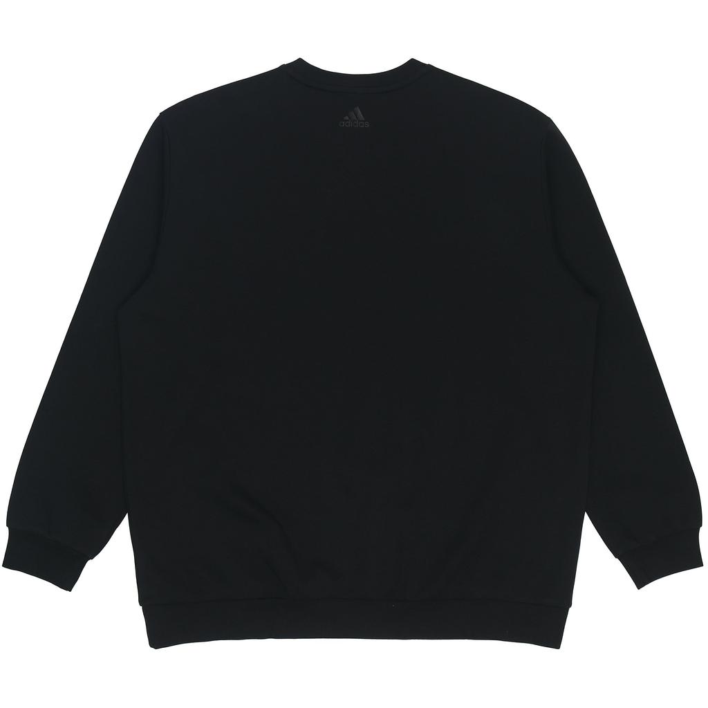 adidas Logo Print Crew Neck Sweatshirt Men Tops Black HM2960