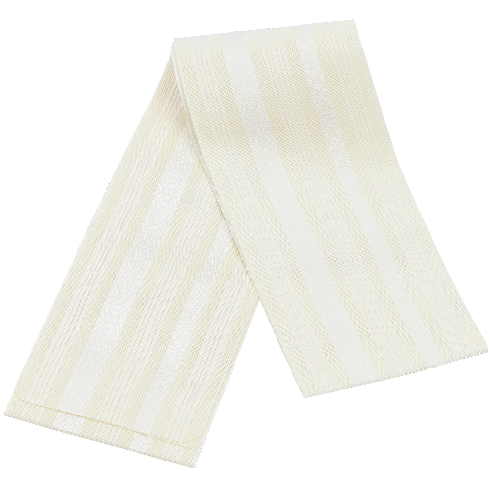 

Mori Hakata Ori Hakata Ori Date tightening Pure silk Width cm x 6 shaku M size Yellow Presentation pattern Mesh gauze [Saori] 2.7 (10.6 cm) жовтий